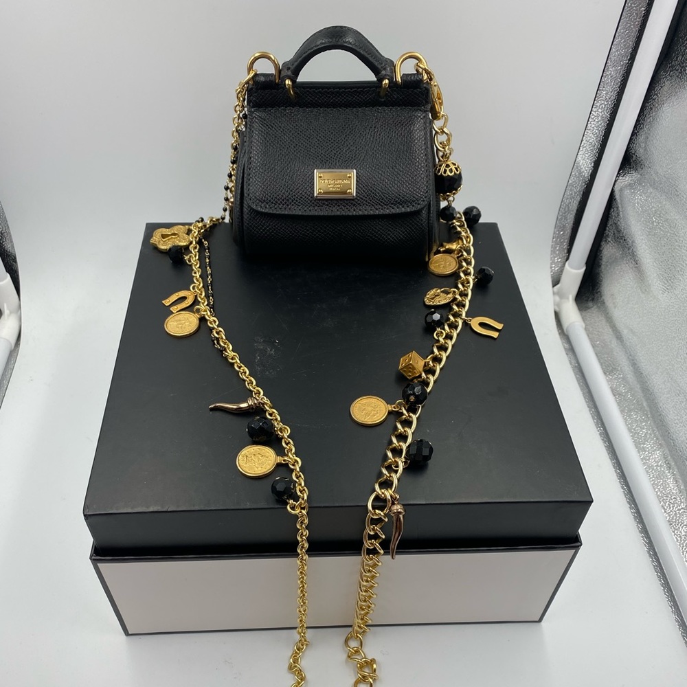Authentic Dolce&Gabbana mini Sicily crossbody bag runway fashion trend